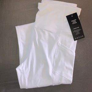 —Medium White Yoga Pants